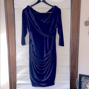Lane Bryant Deep Blue Long Sleeve Dress